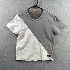 Aviator Nation Gray and White Short Sleeve Tee